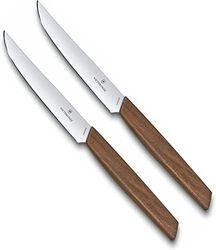 Victorinox 6.9000.12G Swiss Modern 2-Piece Steak Knife Set, 5", Walnut Wood