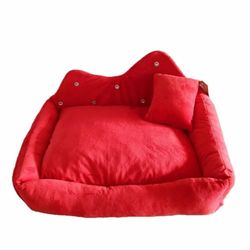 GO GIFT Lit pour Animal de Compagnie L Rouge 52 x 1 x 42 cm