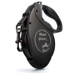 flexi® Giant Black Edition pasek 8 m, czarny, smycz zwijana dla psów do 50 kg
