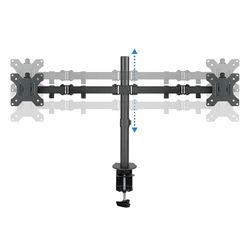 Levitantes Support - Support de Bureau pour écrans de 13 à 32 Pouces, avec Rotation et Inclinaison, 2 Bras, Couleur Noire, fabriqué en métal résistant. *