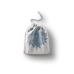 Bonamaison Impreso Algodón Bolsas con Cordón, Bolsa con Cordel para el Hogar y el Almacenamiento de Verduras, Bolso de Compras, Plegable, Ecologica, Reutilizables, Tamaño: 20x30 Cm