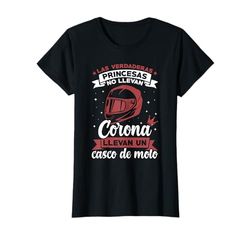 Motero Regalo Motociclista Biker Girl Mujer Casco De Moto Camiseta