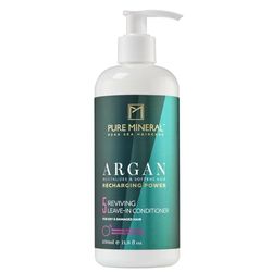 Leave-in arganolja balsam 350 ml/11,8 Fl.Oz berikad med rena döda havsmineraler och naturlig marockansk arganolja för torrt hår