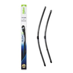 VALEO Silencio Wiper - VF486 - Kit of High Performance, Superior Road Visibility, Easy Installation Original Flat Blades 750mm/700mm - Front - Set of 2