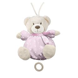 Peluche Musicale pour bébé - "Ours rose"