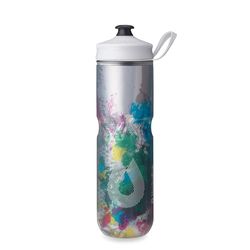 HydraPak Polar Sport Isolerad vattenflaska - BPA-fri, sport och cykel klämflaska med handtag (Splash Multi, 700 ml/24 oz)