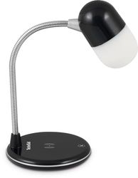 TechniSat Viola Lampe de table LED avec Bluetooth Audio Streaming et chargement sans fil pour smartphones (haut-parleur mono 3 W, trois couleurs de lumière, intensité variable, col de lampe flexible)