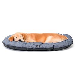 Ferplast Hondenbed Hondenkussen Groot formaat hond Antikrasstof Machinewasbaar op 30° Waterdicht hondenmatras 100 x 63 x 3 cm Grijs