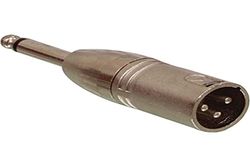 Valueline adapter kontakt mono på 3-polig XLR-kontakt (6,3 mm)