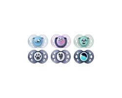 Tommee Tippee Sucettes Anytime de Forme Symétrique, Silicone sans BPA, 18-36 Mois, 2 Pièces 2 Unités - Coloris Aléatoire