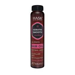 HASK Keratin Smoothing Shine Oil Vial for all hair types, colour safe, gluten-free, sulfate-free, paraben-free - 1 18mL Vial