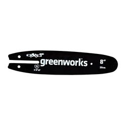 Greenworks Guide-chaîne pour scie à chaîne (guide-chaîne Oregon de 20 cm adaptable aux scies à chaîne de la série Greenworks 24 V et 40 V)