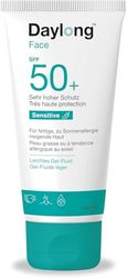 Daylong Sensitive Crème Solaire Gel-Fluide SPF50+, Visage et corps, Peaux très sensibles à tendance allergiques au soleil, 50ml