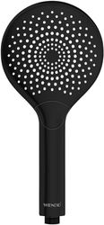 Alcachofa de ducha con 3 chorros – Teléfono ducha para bañera y ducha, de plástico, 12 cm, negro