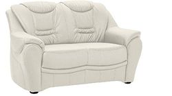 CAVADORE Bansa - Divano imbottito a 2 posti, in pelle, 148 x 94 x 95 cm, colore: Bianco