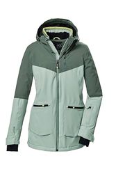 killtec Donna Giacca da sci/giacca funzionale con cappuccio, paraneve e ventilazione sotto le ascelle KSW 40 WMN SKI JCKT, hell stahlmint, 36, 41973-000