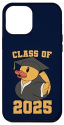 Coque pour iPhone 14 Pro Max Canard en caoutchouc classe de 2025 Senior 2025 année de remise de diplôme senior