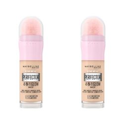 Maybelline New York Instant Anti Age Rewind Perfector, 4-In-1 Glow Primer, Concealer, Highlighter, Self-Adjusting, Evens Skin Tone with a Glow Finish, Shade: 0.5 Fair Light Cool (Pack of 2)