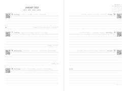 Letts of London Raw A5 week to view 2025 diary - grey