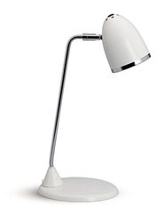 MAUL Candeeiro de mesa LED Maulstarlet | candeeiro de secretária com aspeto vintage | candeeiro de mesa elegante com 3000 K e 250 lm | LED candeeiro de mesa com suporte para secretária | branco