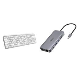 Logitech MX Keys S & Acer 12-in-1 USB-C hub