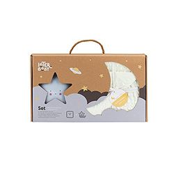 Interbaby Set Regalo Bebé: Manta burbuja beige y Lamparita