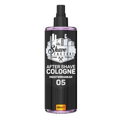 The Shave Factory Aftershave Cologne for Men – Mediterranean 400ml – Fresh, Invigorating and Warm – Long-lasting Blend of Citrus and Woody Scent – ​​Soothes Irritation, Refreshes the Skin