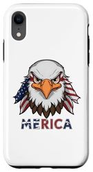 Custodia per iPhone XR Cool Merica Patriotic 4 luglio Aquila Bandiera Americana Tee