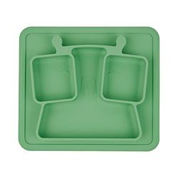 Badabulle Assiette à compartiments en silicone, 3 compartiments