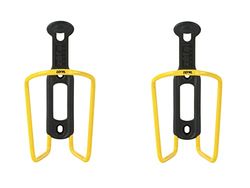 ZEFAL Pack Alu Plast 124 - Confezione da Due Portaborraccia - Porta Borraccia Bici In Alluminio Per Tutti i Tipi di Biciclette - Leggero e Resistente - Giallo