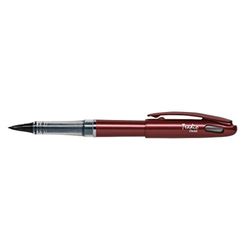 Pentel trj96e-a Tradio Shiny Flower Set 12 viltstiften veer punt kunststof inkt zwart/lichaam glanzend kastanje