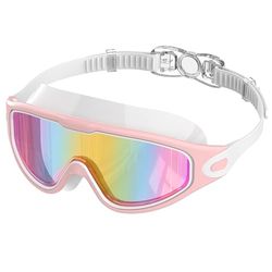 Ambienden Occhialini Nuoto Uomo Donna Per Adulti Con Montatura Grande | Antiappannamento Protezione UV E Lenti HD | Occhialini Piscina Unisex Per Immersioni E Sport Acquatici All'Aperto