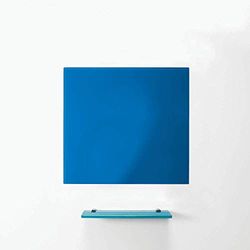 Magniplan Magnetic Glass Wipe Board Per Ufficio, Sala Riunioni, Aula, Home Office, Sala Giochi E Camera Da Letto - 450Mm x 450Mm - Blu