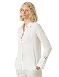 Koton Dames Sleeve Detail Shirt, Off White (001), 38