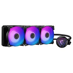 MSI MAG CORELIQUID 360R V2 AIO CPU Liquid Cooler - Rotatable ARGB Blockhead, Integrated Radiator Pump, Split-Flow Water Cooling, Evaporation-Proof Tubing, Easy to Install - AMD & Intel Compatible