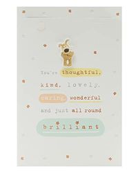 Boofle Verjaardagskaart - Leuke Kaart voor Vriend - Leuke Verjaardagskaart voor Haar - Beste Vriend Ooit - Beste Vriend Verjaardagskaart, Bruin|Geel|Wit|Grijs, 137mm x 210mm