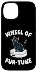 Wheel Of Fur-Tune Cat On Robot Vacuum Cleaner Cat Case for iPhone 14