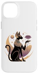 Bastet Gatto Fiore di Loto Egitto Femminile Magia Felino Potere Custodia per iPhone 14 Plus