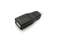 System-S Adaptateur USB 2.0 Micro B mâle vers câble Femelle Type A Noir