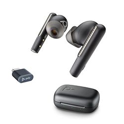 Écouteurs sans fil Poly Voyager Free 60 UC (Plantronics) – Microphones antibruit – Fonction d'annulation active du bruit (ANC) – Étui de chargement portable – Compatible avec iPhone, Android, PC/Mac