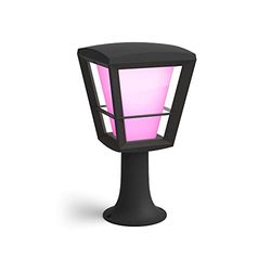 Philips Hue Econic Pedestal ou sobremuro LED inteligente preto, luz branca e colorida, compatível com Amazon Alexa, Apple HomeKit e Google Assistant