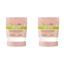 MeaVita Poudre MSM Pure à 99,9% Méthylsulfonylméthane 1 kg (Lot de 2)