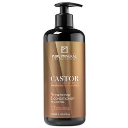 Pure Mineral - Castor Oil Conditioner - Restorative & Hydrating for Fragile Hair - Omega-9 - Sulfate-Free, Paraben-Free, Petrolatum-Free - 500ml