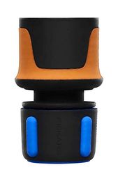 Fiskars Raccord de Tuyau, Points de contact SoftGrip, Taille universelle, Ø 1,3-1,5 cm (1/2-5/8''), 30 g, Noir/Orange/Bleu, 1027072