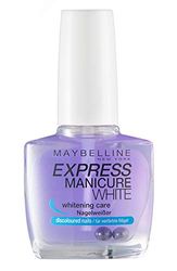 Maybelline New York Make Up Nail Polish Express Manicure smalto base Coat Whitening Care/sotto di nagelweisser per verfaerbte Chiodi, 1 X 10 ML