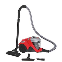 Hoover 39002269 H-Power 300 Home HP310HM, Aspiradora sin Bolsa Trineo, Especial Parquet, Accesorio 2en1, Compacta, Ciclónico, Selfdust Clean, 850W, Filtro Epa, 75dba, Cable 7m, Rojo, Depósito 2 l