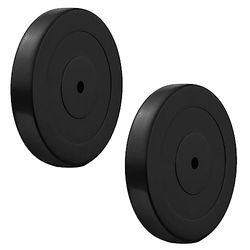 FFitness Coppia Dischi Gommati Vari Pesi in Ghisa Ø 30mm Bumper Plate Training Piastre per Bilancieri e Manubri (2.5 kg, 2 Dischi da)