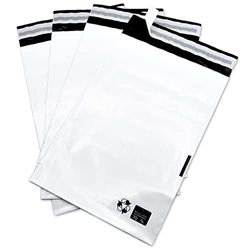 Mailing Bags, Plastic envelopes for Shipping Clothes, Shoes, Accessories etc. Plastic Bags, White Durable and Safe, Packaging Bags for Shipping - Ofituria (1200 Pieces, 350 x 450 x 50 + 40 mm)