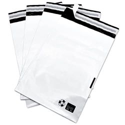 Sobres para Envíos de Plástico Blanco Opaco con Autocierre Fácil Adhesivo Resistente. Bolsas y Paquetes de Varios Tamaños 350x450X50 (FUELLE)+40 mm para Embalaje de Correo y Envíos Seguros.