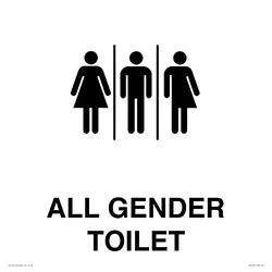 Female, Male and Non-gender specific Sign - 400x400mm - S40